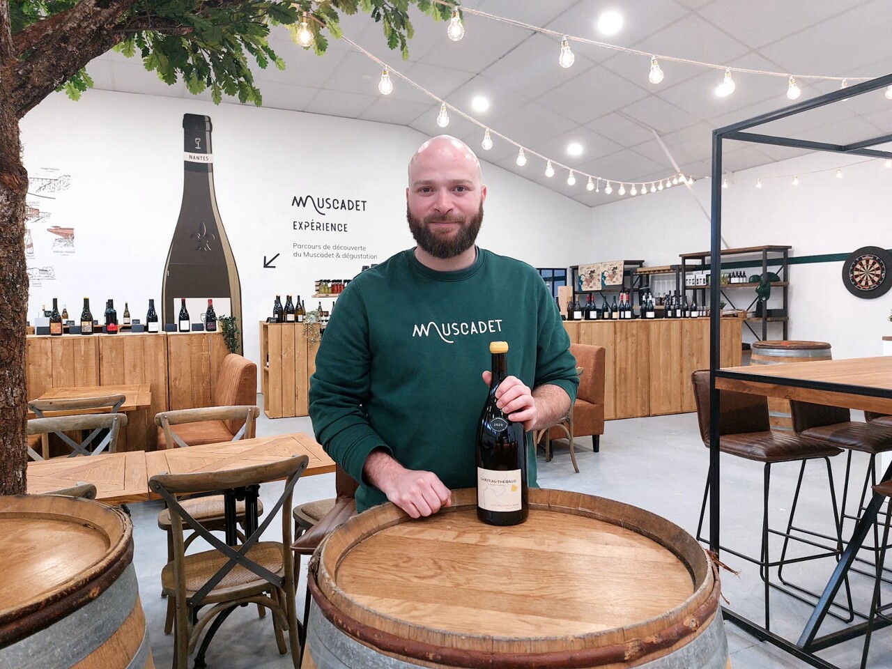 Pull vert à col rond Muscadet